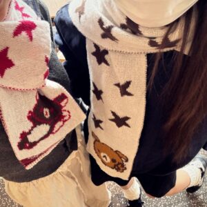 Kawaii Rilakkuma Star Knit Winter Scarf - ArtGalleryZen