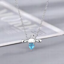 Kawaii Sanrio Cinnamoroll Crown Heart Necklace - ArtGalleryZen