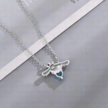 Kawaii Sanrio Cinnamoroll Crown Heart Necklace - ArtGalleryZen