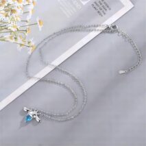 Kawaii Sanrio Cinnamoroll Crown Heart Necklace - ArtGalleryZen