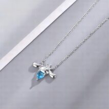 Kawaii Sanrio Cinnamoroll Crown Heart Necklace - ArtGalleryZen