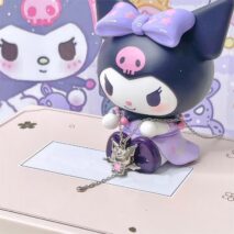 Kawaii Sanrio Cupid Heart Moving Angel Wings Kuromi Necklace - ArtGalleryZen