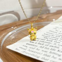 Kawaii Sanrio Gold Filled Kuromi Necklace - ArtGalleryZen
