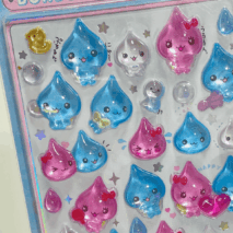 Kawaii Shizuku-chan Waterdrop Crystal 3D DIY Decoration Sticker - ArtGalleryZen