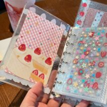 Kawaii Strawberry Cake A7 M5 PVC Binder Cover - ArtGalleryZen