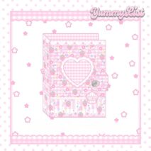 Kawaii Strawberry Melody Hollow Heart A7 Binder Cover - ArtGalleryZen