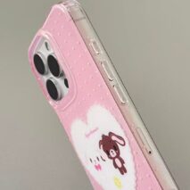 Kawaii Sugarbunnies Heart iPhone Case - ArtGalleryZen