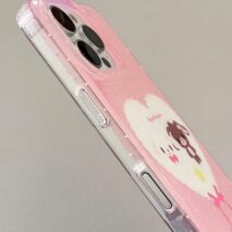 Kawaii Sugarbunnies Heart iPhone Case - ArtGalleryZen