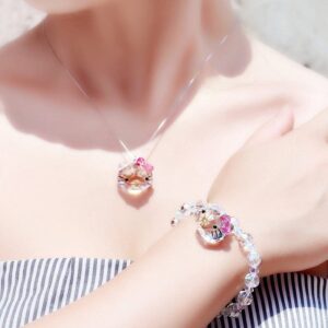 Kawaii Swarovski Hello Kitty Necklace - ArtGalleryZen