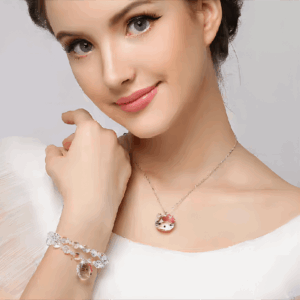 Kawaii Swarovski Hello Kitty Necklace - ArtGalleryZen