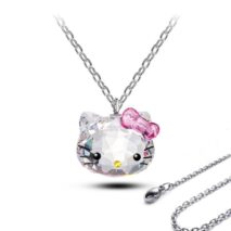 Kawaii Swarovski Hello Kitty Necklace - ArtGalleryZen