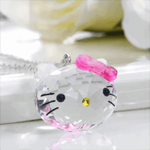 Kawaii Swarovski Hello Kitty Necklace - ArtGalleryZen