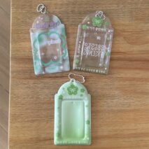 Korean Style Lucky Clover Transparent Kpop Keychain Photocard Holder - ArtGalleryZen