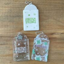Korean Style Lucky Clover Transparent Kpop Keychain Photocard Holder - ArtGalleryZen