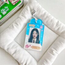 Korea Style Puppy Cat Acrylic Kpop Keychain Photocard Holder - ArtGalleryZen
