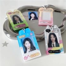 Korea Style Puppy Cat Acrylic Kpop Keychain Photocard Holder - ArtGalleryZen