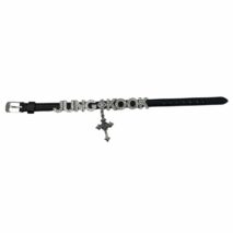 Kpop BTS Rhinestone Inlaid Letter PU Leather Collar Choker Necklace Bracelet - ArtGalleryZen