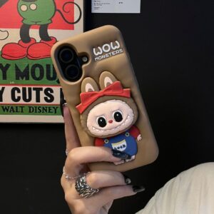Labubu Bowknot Silicone iPhone Case - ArtGalleryZen
