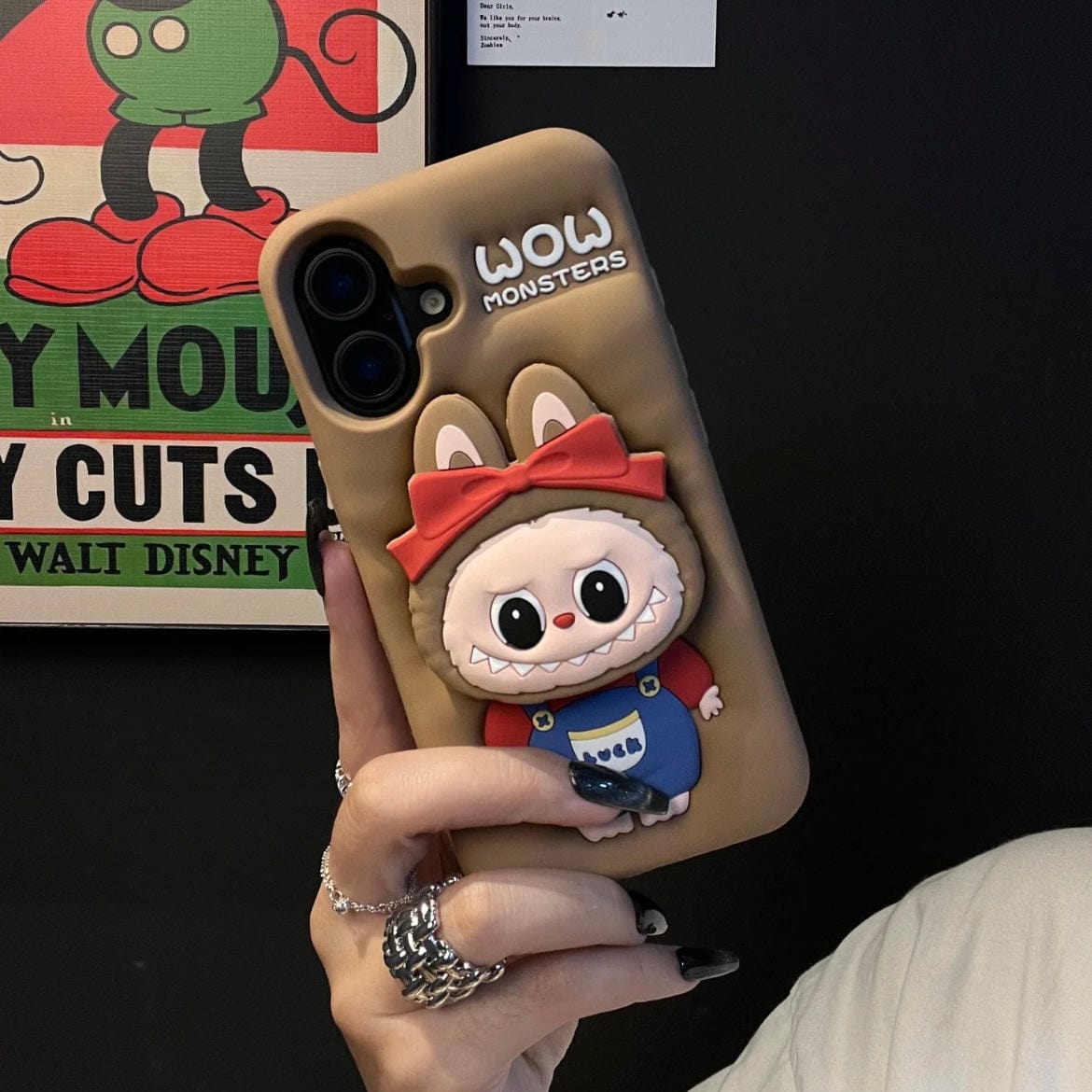 Labubu Bowknot Silicone iPhone Case - ArtGalleryZen