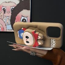 Labubu Bowknot Silicone iPhone Case - ArtGalleryZen