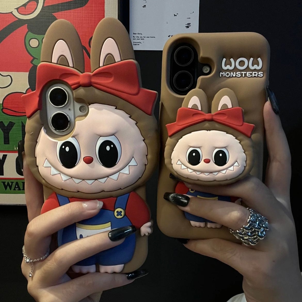 Labubu Bowknot Silicone iPhone Case - ArtGalleryZen