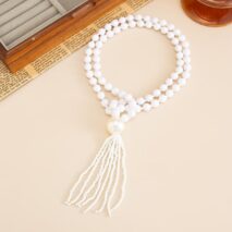 Layered Seed Bead Ball Chain Tassel Y Necklace Choker for Women - ArtGalleryZen