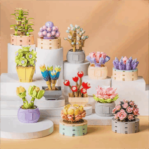 LEGO Compatible 12 Succulents Assembly Building Blocks - ArtGalleryZen