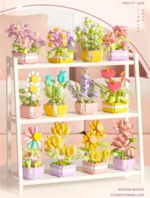 LEGO Compatible Flower Pot Assembly Building Blocks - ArtGalleryZen