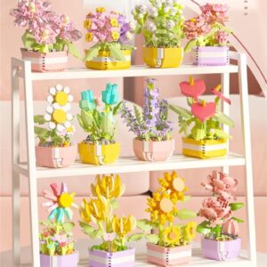 LEGO Compatible Flower Pot Assembly Building Blocks - ArtGalleryZen