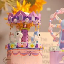 LEGO Compatible Music Box Carousel Ferris Wheel Assembly Building Blocks - ArtGalleryZen