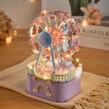 LEGO Compatible Music Box Carousel Ferris Wheel Assembly Building Blocks - ArtGalleryZen