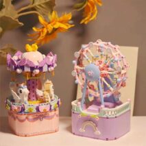 LEGO Compatible Music Box Carousel Ferris Wheel Assembly Building Blocks - ArtGalleryZen