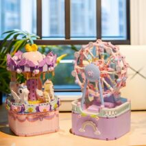 LEGO Compatible Music Box Carousel Ferris Wheel Assembly Building Blocks - ArtGalleryZen