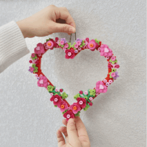 LEGO Floral Heart Building Bricks - ArtGalleryZen