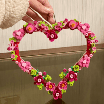 LEGO Floral Heart Building Bricks - ArtGalleryZen