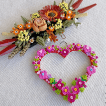LEGO Floral Heart Building Bricks - ArtGalleryZen