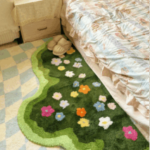 Little Blooming Garden Plush Rug Carpet - ArtGalleryZen