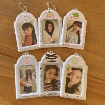 Lovely Cat Apple Cake Kpop Keychain Photocard Holder - ArtGalleryZen