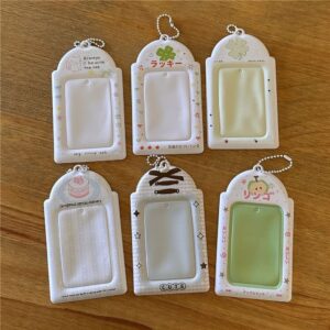 Lovely Cat Apple Cake Kpop Keychain Photocard Holder - ArtGalleryZen