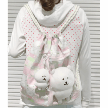 Lucky Clover Strawberry Pudding Kpop Fan Display Drawstring Backpack - ArtGalleryZen