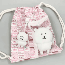 Lucky Clover Strawberry Pudding Kpop Fan Display Drawstring Backpack - ArtGalleryZen