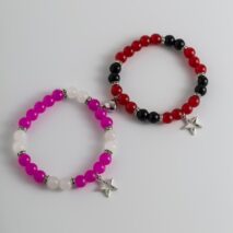 Magnetic Star Heart Charm Agate Matching Bracelet Set - ArtGalleryZen