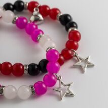 Magnetic Star Heart Charm Agate Matching Bracelet Set - ArtGalleryZen