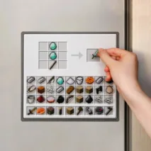 Minecraft Crafting Recipe Fridge Magnets Set - ArtGalleryZen