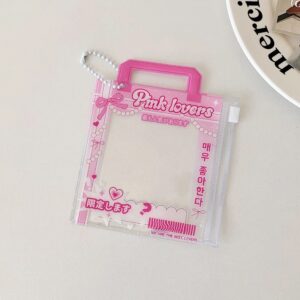 Mini Handbag Photocard Holder Keychain - Chic PVC Card Display Bag - ArtGalleryZen