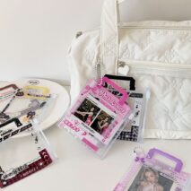 Mini Handbag Photocard Holder Keychain - Chic PVC Card Display Bag - ArtGalleryZen