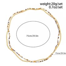 Minimalist 2pc Seed Beaded Belly Chain Set - ArtGalleryZen