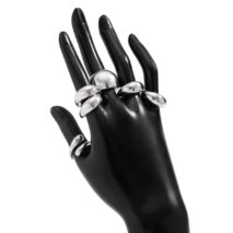 Minimalist 6pcs Gold Silver Plated Stackable Open Ring Set - ArtGalleryZen