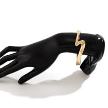 Minimalist Chic Lightning Pattern Bangle Bracelet - ArtGalleryZen
