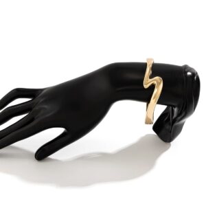 Minimalist Chic Lightning Pattern Bangle Bracelet - ArtGalleryZen